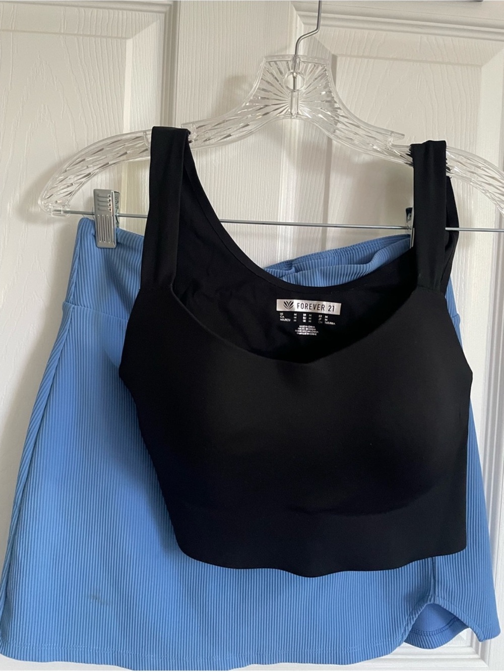 Forever 21 Light Blue Ribbed Skirt